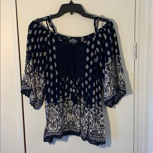 Blue and White Angie Top.